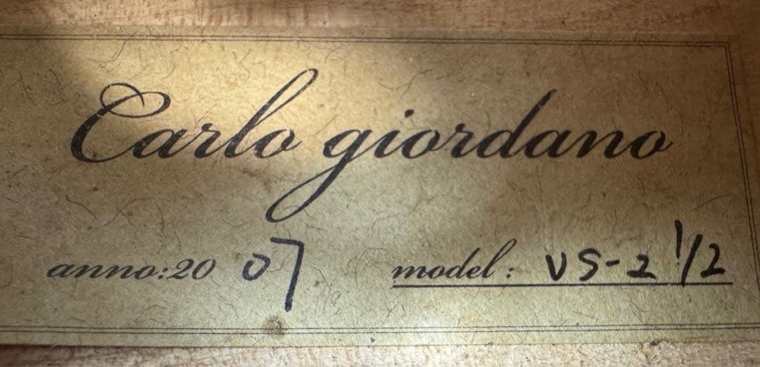 carlo giordano バイオリン VS-2 サイズ:1/2 虎杢