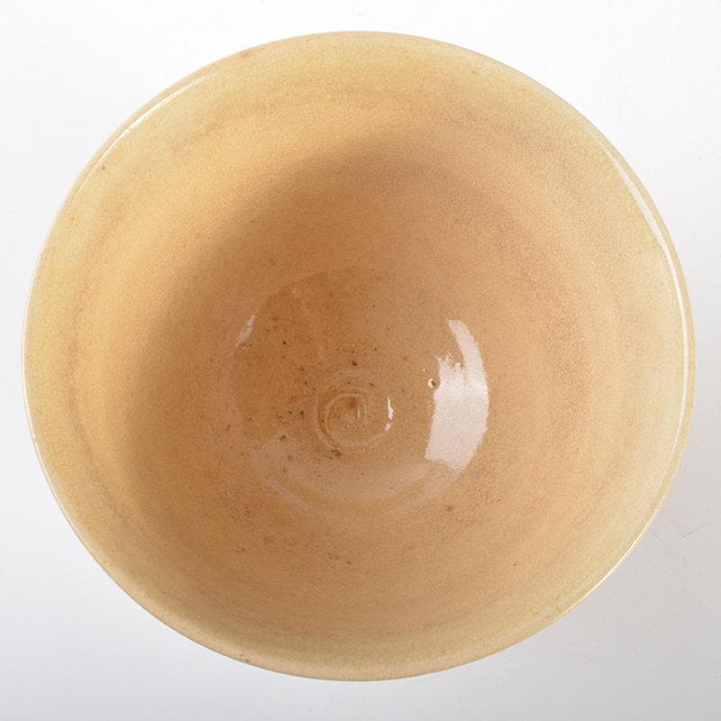 茶道具　京焼　野々村仁清造　鶴図　茶碗　表千家十三代即中斎極箱　D　R6792