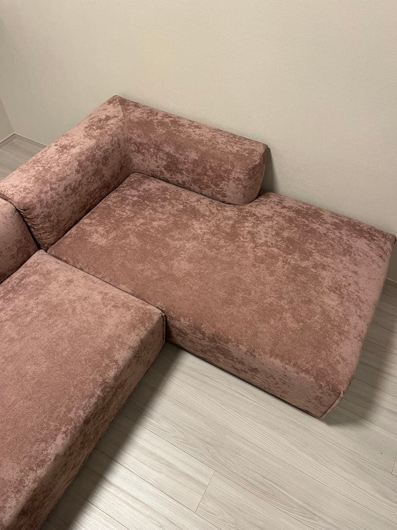 Francfranc メーネ ピンク ソファR カウチR ②