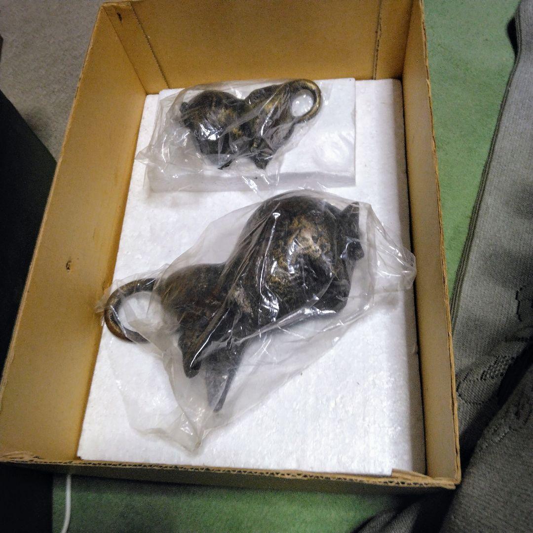 ☆ブロンズ像☆牛☆二口金一作