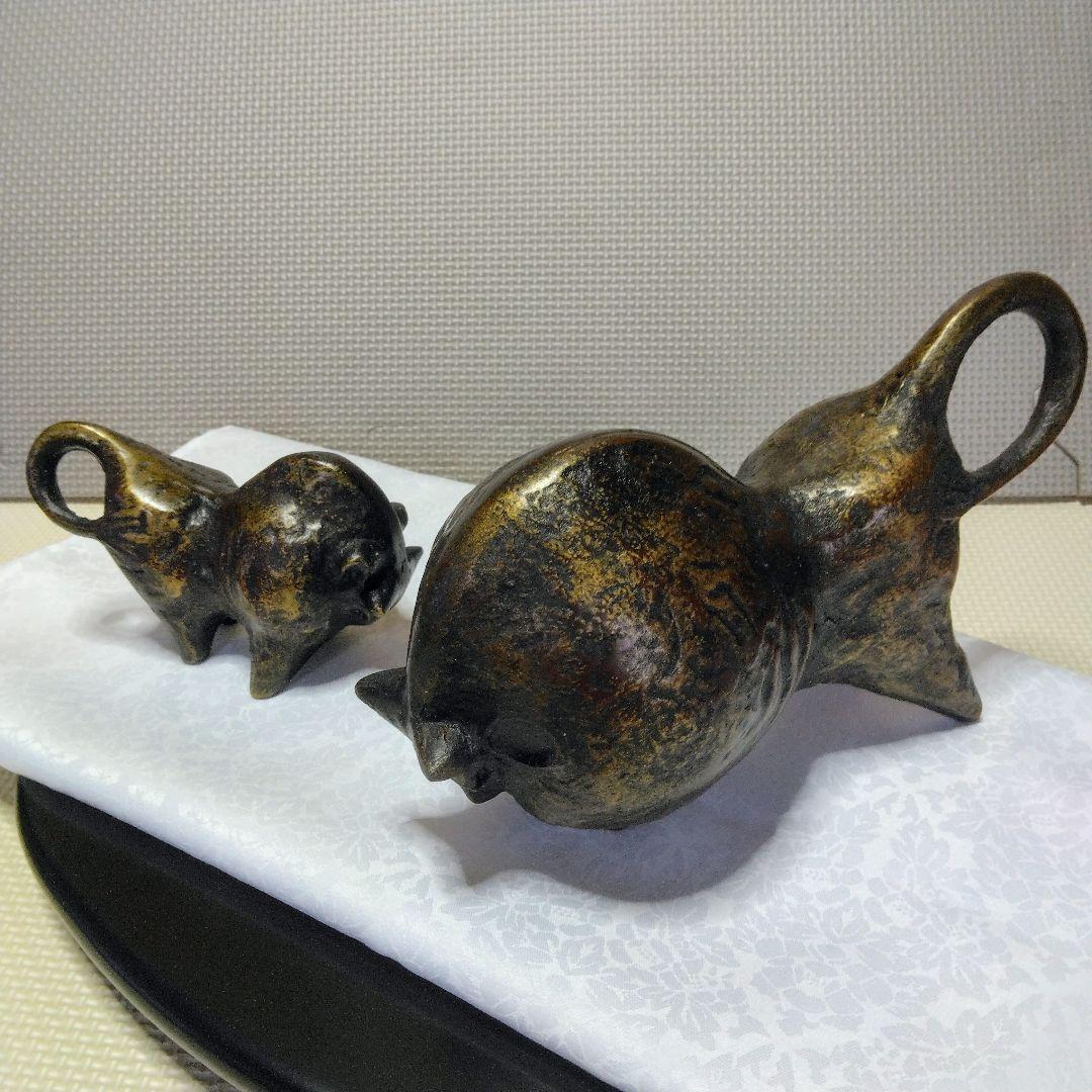 ☆ブロンズ像☆牛☆二口金一作