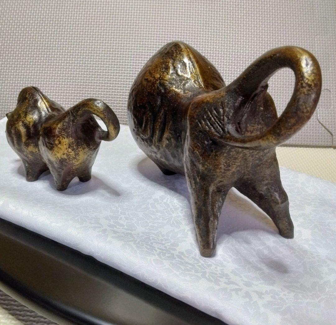 ☆ブロンズ像☆牛☆二口金一作