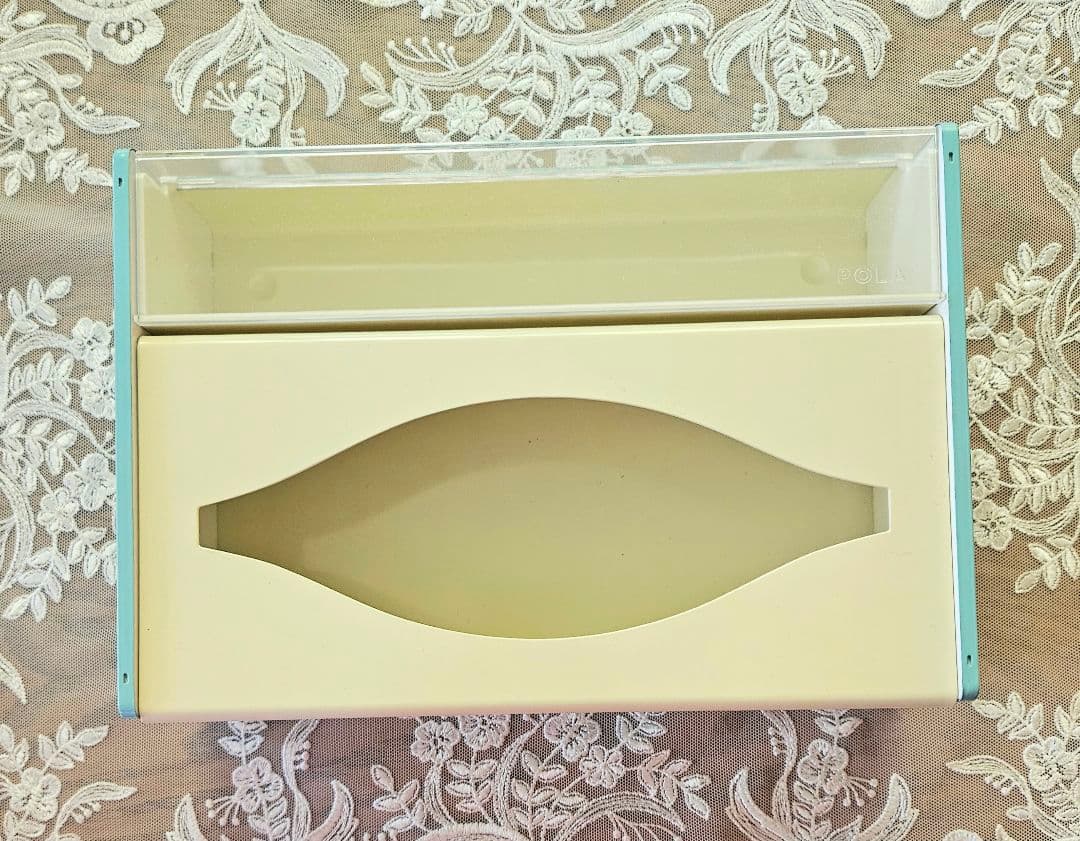 希少 昭和レトロ アンティーク POLA コットン ティッシュケース 新品