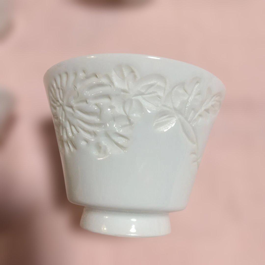 出石焼 永澤永山作 菊花刻白磁 煎茶器 - メルカリ