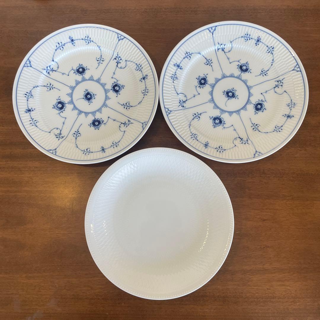 ロイヤルコペンハーゲン ブルーフルーテッド プレイン プレート 27cm