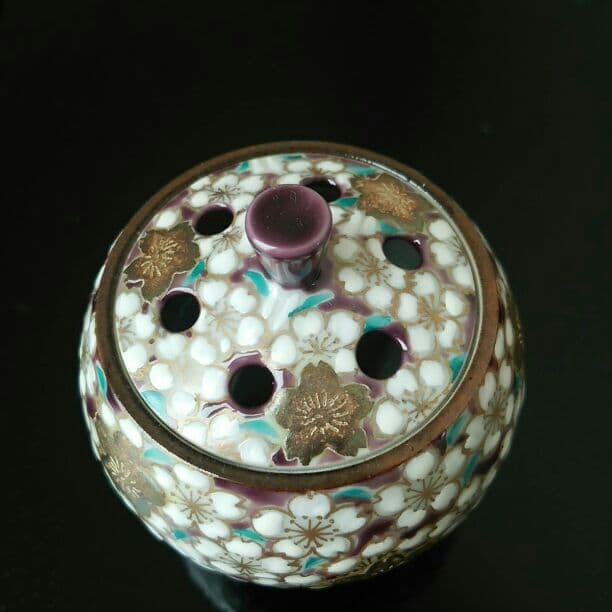 香炉  清水焼 桜 香枦