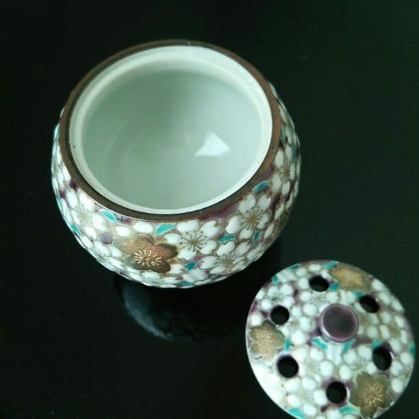 香炉  清水焼 桜 香枦