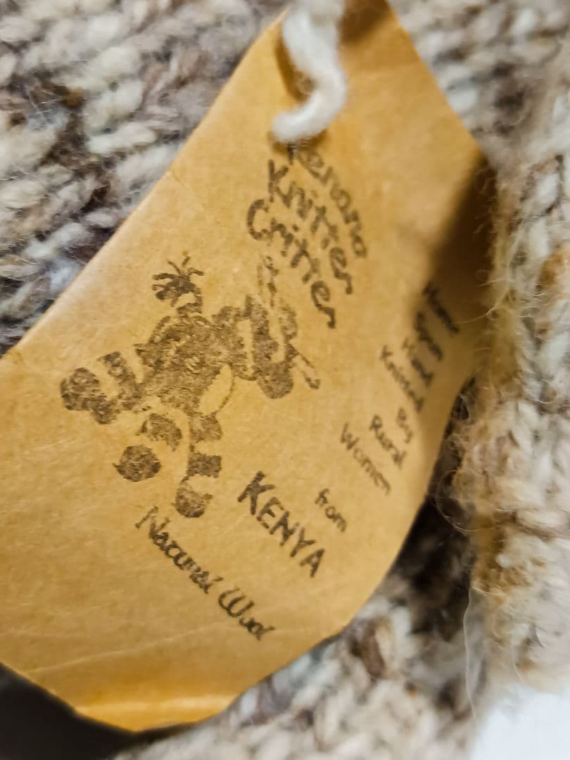 kenana knittrsウールのあみぐるみ猿と象さん