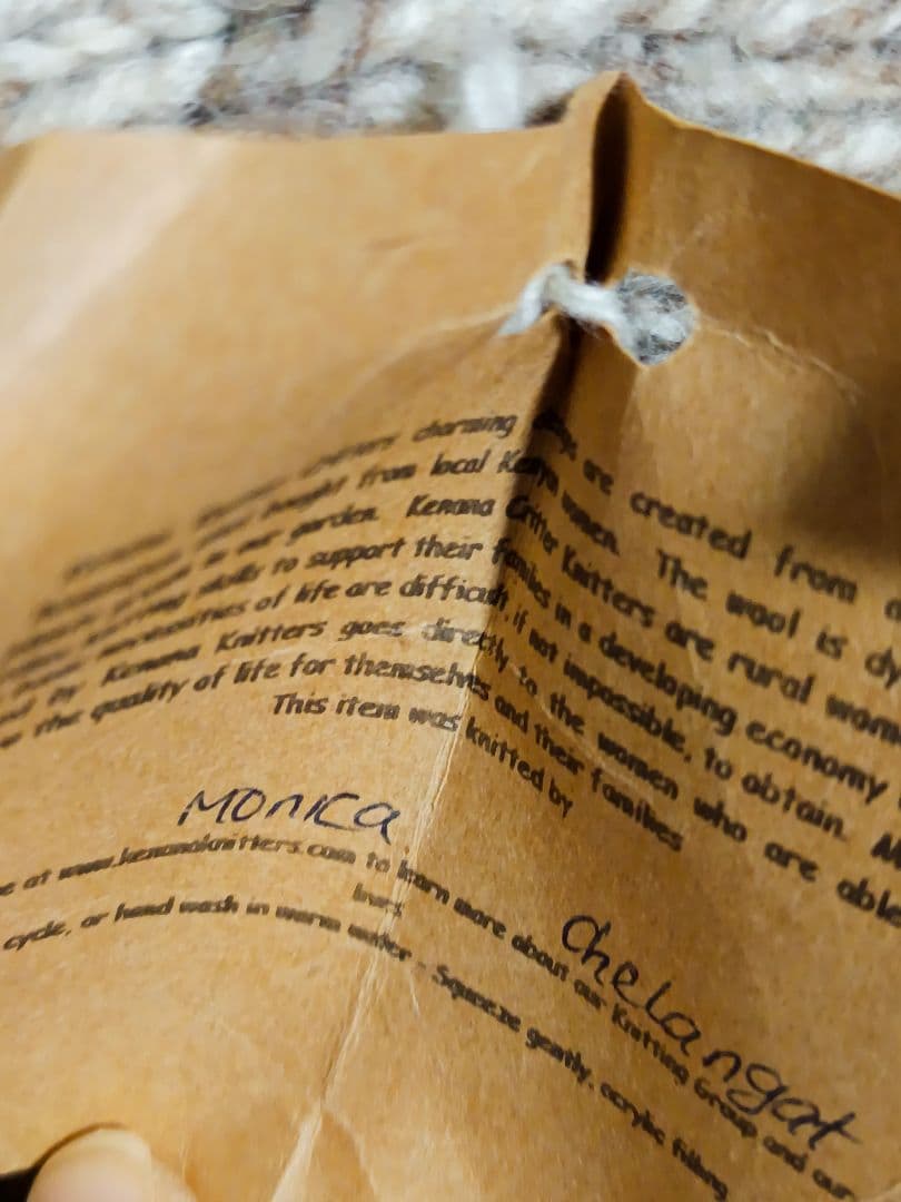 kenana knittrsウールのあみぐるみ猿と象さん