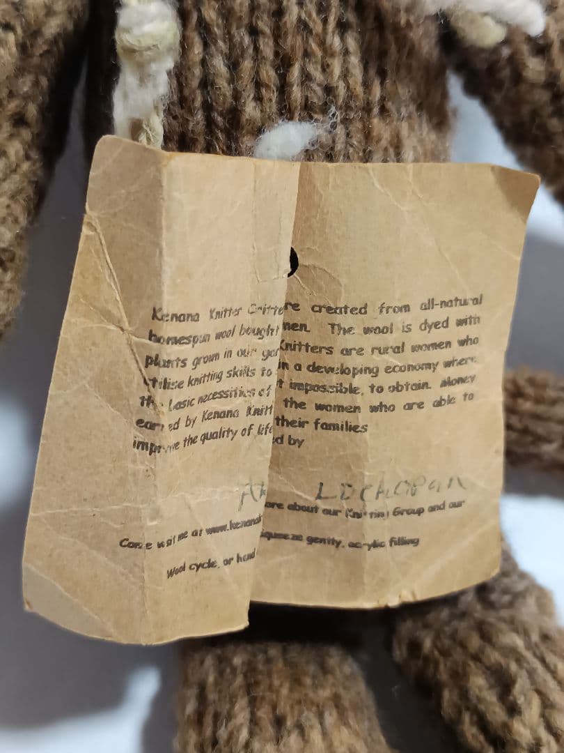 kenana knittrsウールのあみぐるみ猿と象さん