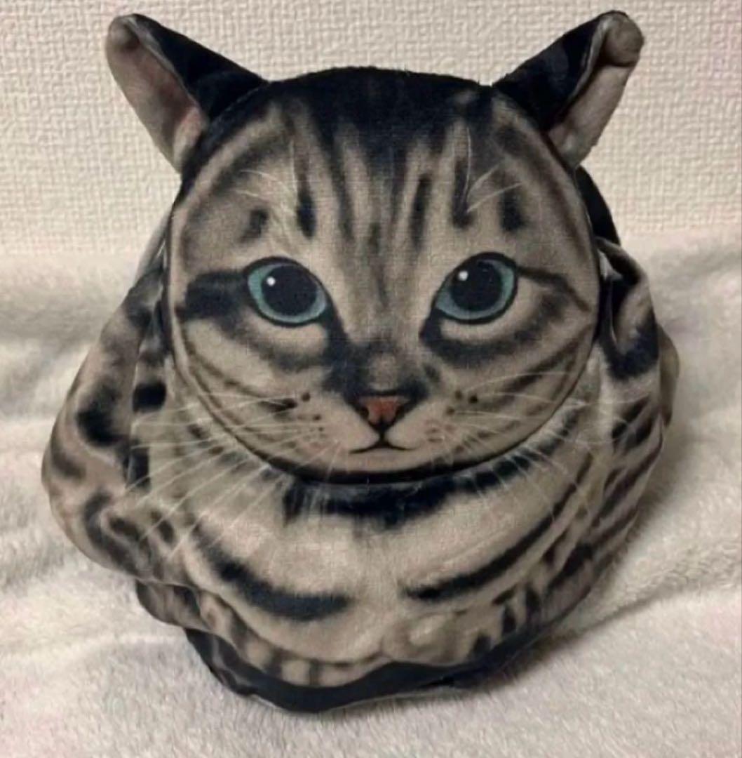 猫巾着 ポーチ 巾着袋 猫 小物入れ 猫のまんまる巾着 大容量 ネコ