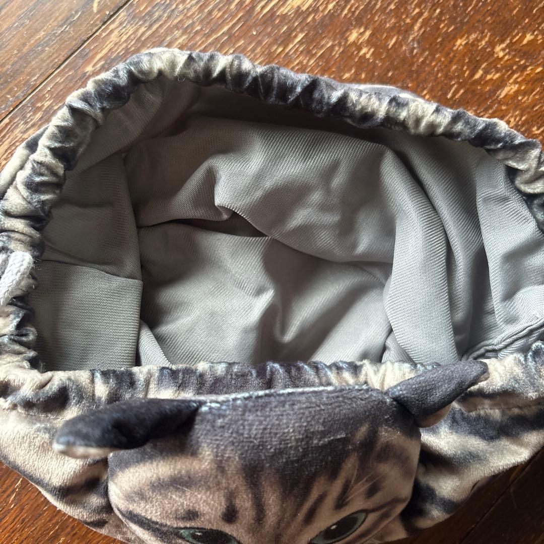 猫巾着 ポーチ 巾着袋 猫 小物入れ 猫のまんまる巾着 大容量 ネコ