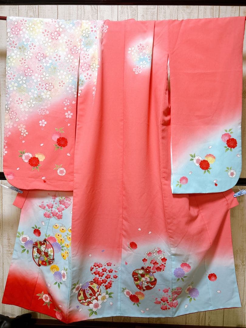 ピンク×水色♡七五三　7歳　女の子　フルセット　一式