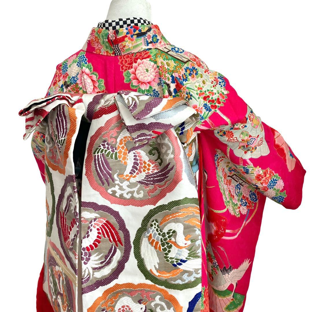アンティーク7歳 女の子 子供着物 七五三 アンティーク着物 NO42