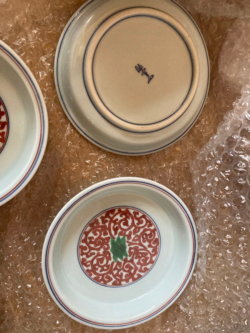 源右衞門赤絵唐草見込5枚セット