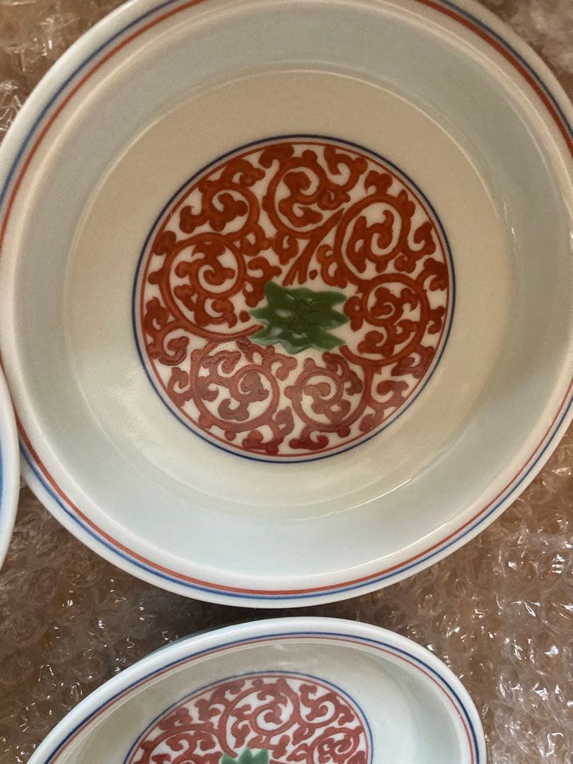 源右衞門赤絵唐草見込5枚セット