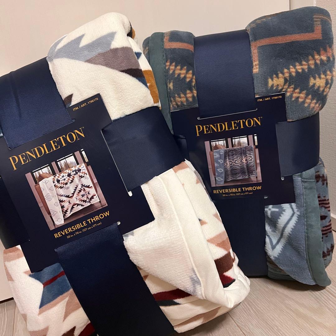ペンドルトン PENDLETON 大判ひざ掛け リバーシブル　2枚セット