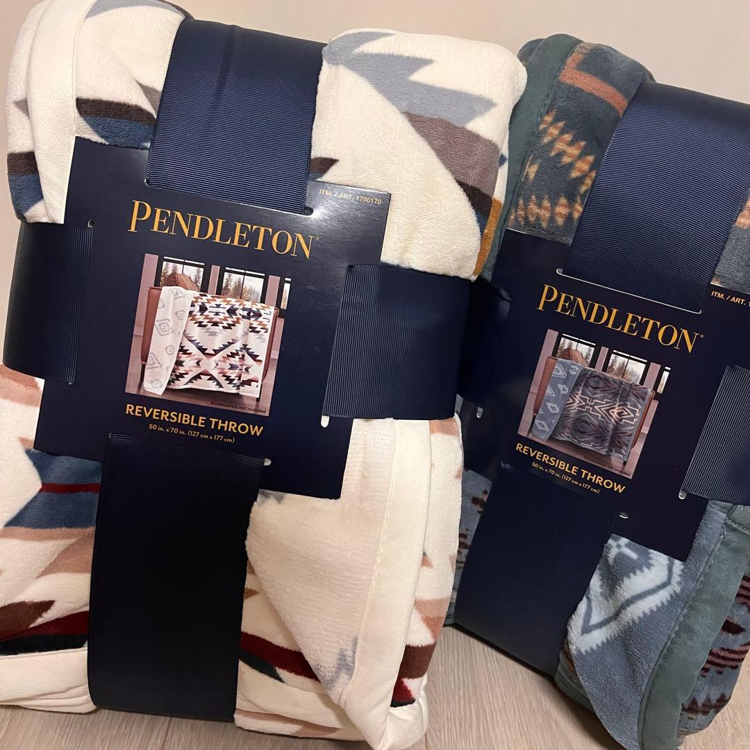 ペンドルトン PENDLETON 大判ひざ掛け リバーシブル　2枚セット