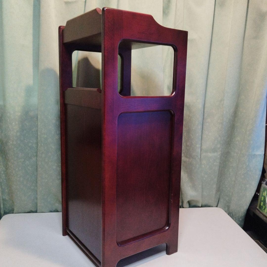 オールドカリモク　電話台　花台　　小物入れ　引き出し付　高級家具