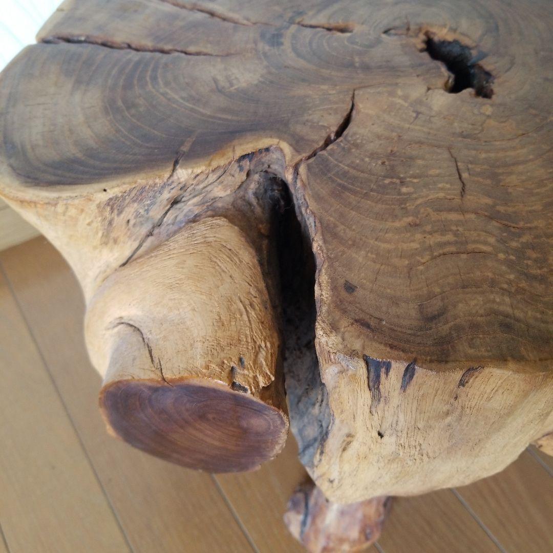 オブジェ　置物　置台　《レア》　桑の古木&山櫻　椅子　稀少！