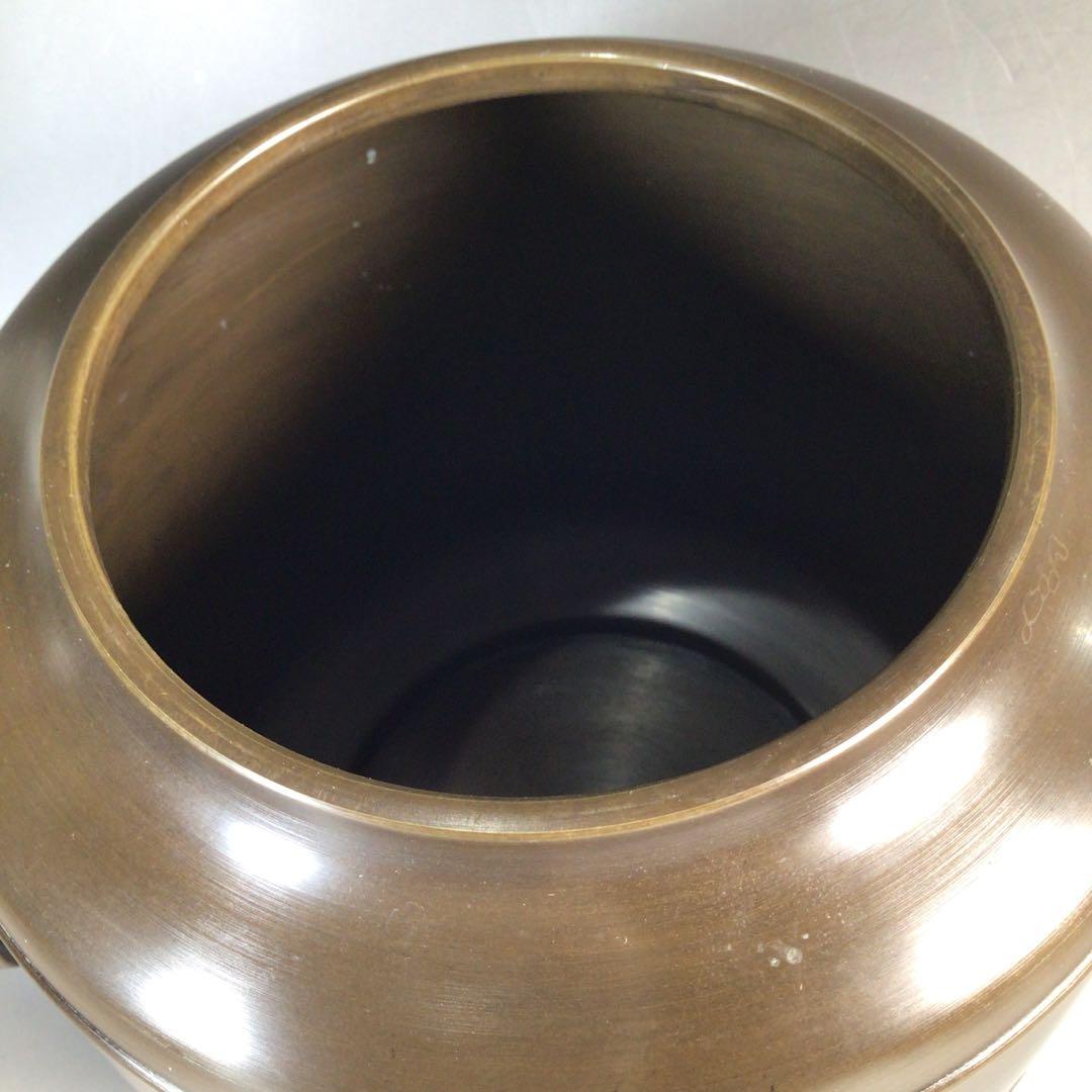 Ｎ８４１　皆具　『角田秀峰造』『唐銅』『水指　建水　蓋置　杓立』　共箱　茶道具