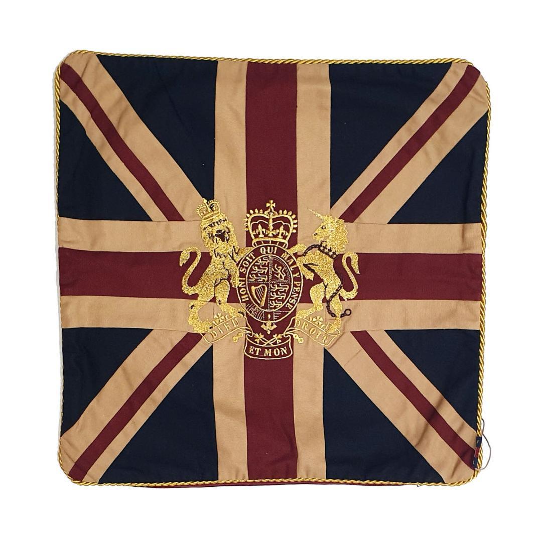 ラパントライオン英国国旗柄クッションカバー｜英国老舗ブランド（46×46cm）