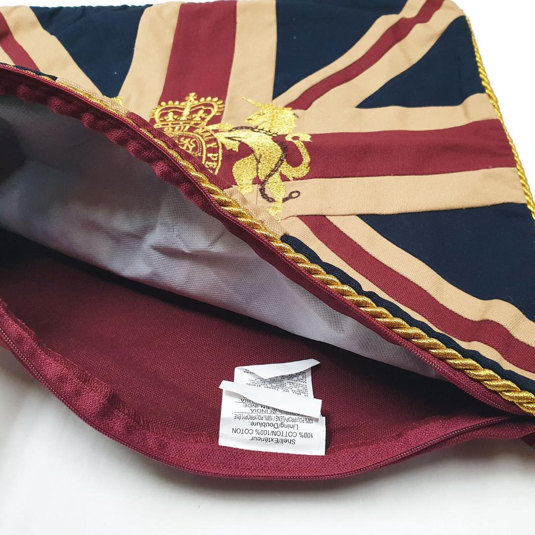 ラパントライオン英国国旗柄クッションカバー｜英国老舗ブランド（46×46cm）
