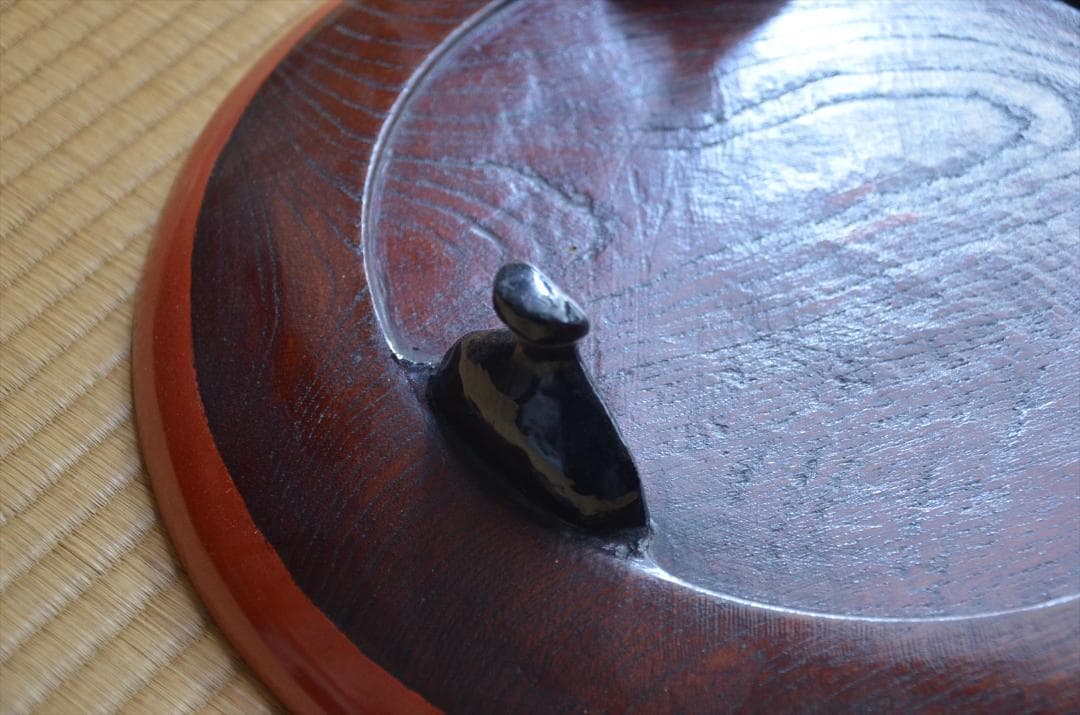 江戸末期 朱塗 拭漆 脚付 盆 骨董品 アンティーク - メルカリ