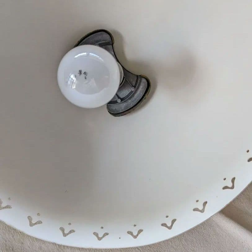 【北欧】【昭和レトロ】タマゴ色のレトロペンダントライト