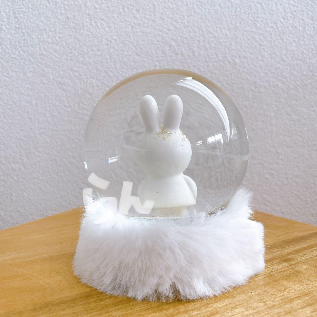 miffy【日本未販売】ミッフィー スノードーム ホワイト＆ゴールド