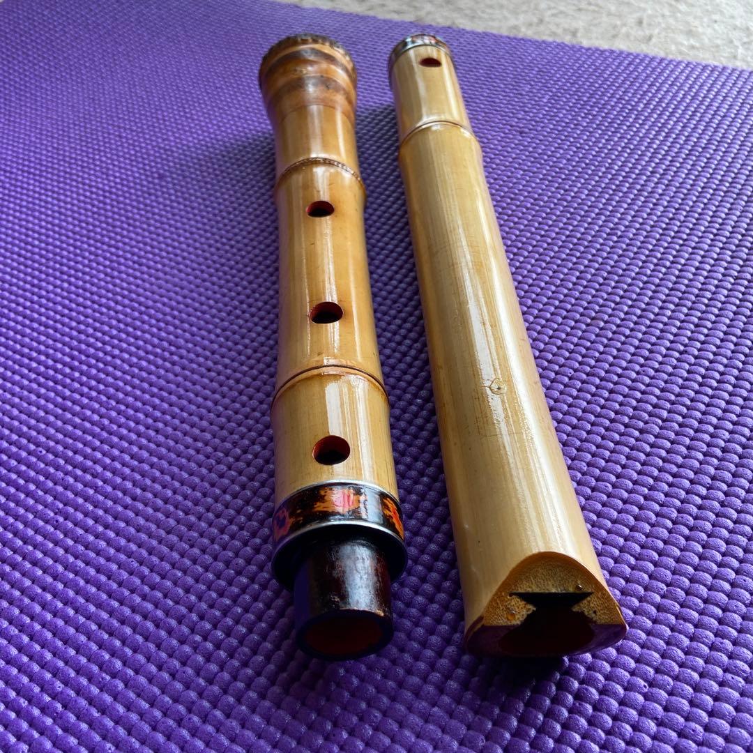 41 値下げ　尺八　二尺管　銘　芳山？　二印