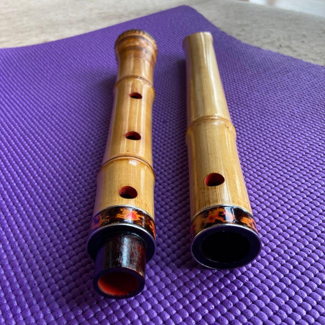 41 値下げ　尺八　二尺管　銘　芳山？　二印