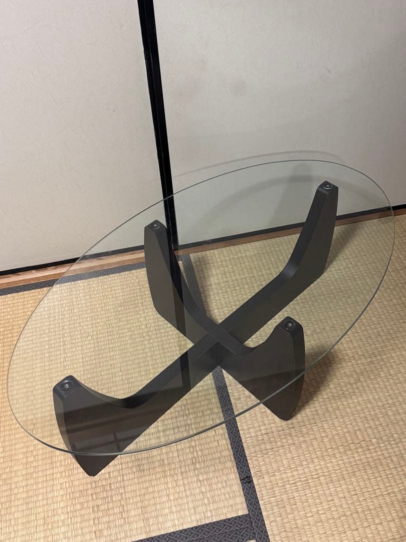 ガラステーブル 2way コーヒーテーブル ローテーブル