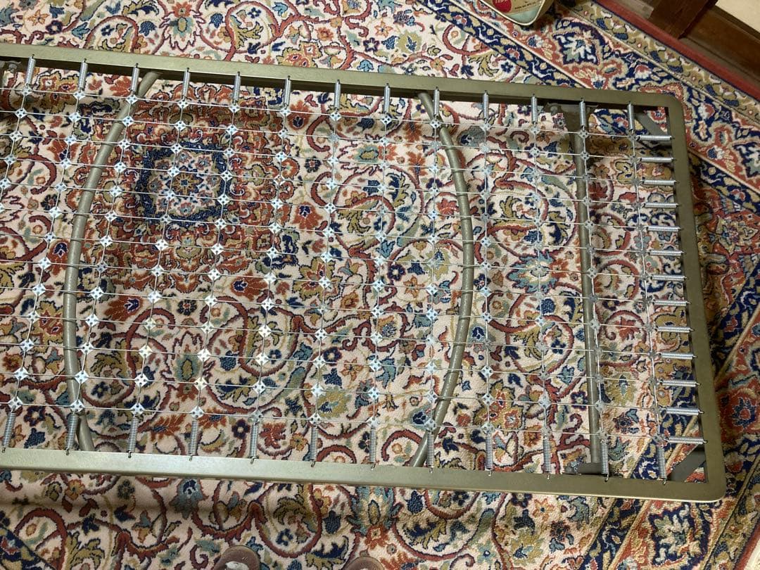 【アンティーク シングルベッド】とても丈夫な折れ足ベッド　※直接引取割引あり