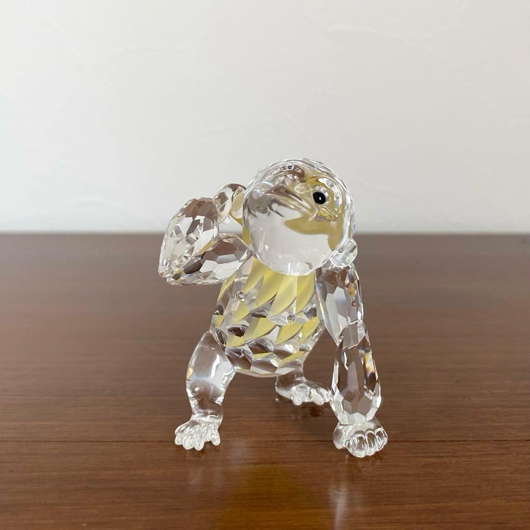 SWAROVSKI スワロフスキー クリスタル わんぱくゴリラ ゴリラ 置物