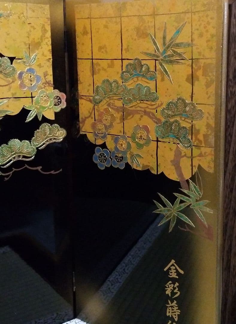 五月人形　台と屏風と弓太刀セット