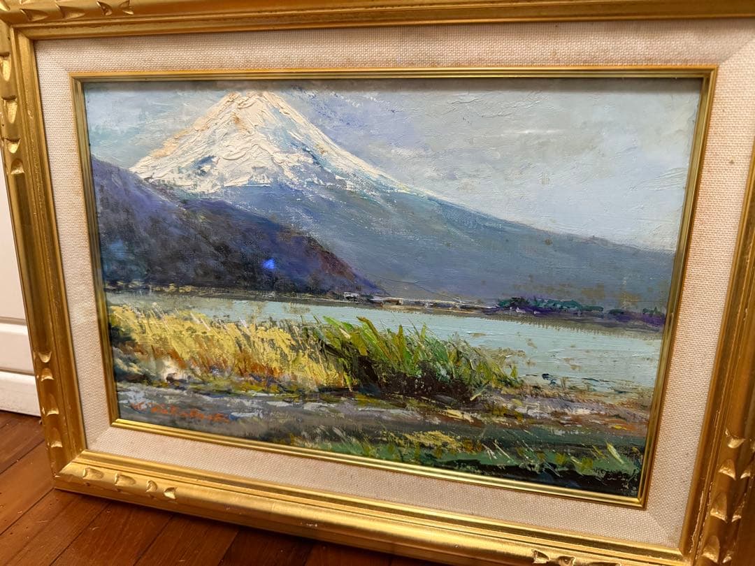 65.「川口湖の富士」髙橋一善 油絵
