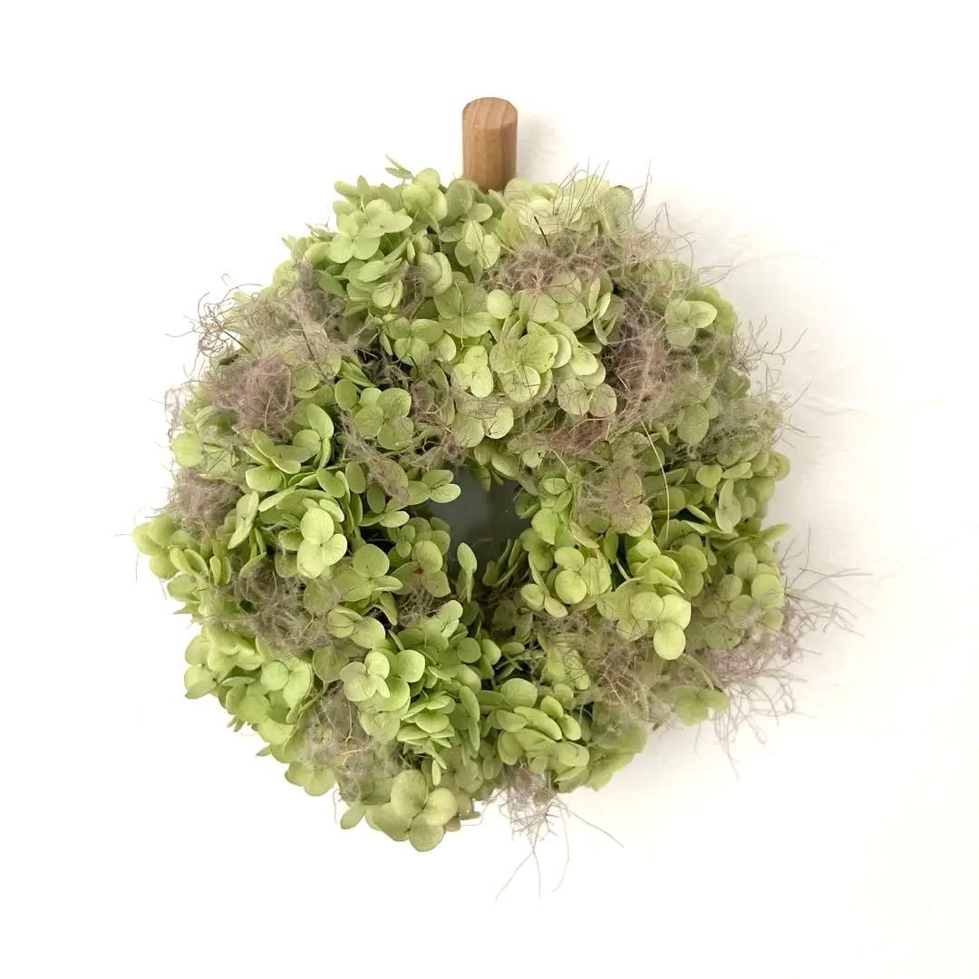 アナベルとスモークツリーのリース* *ラッピング無料 壁掛け シンプル