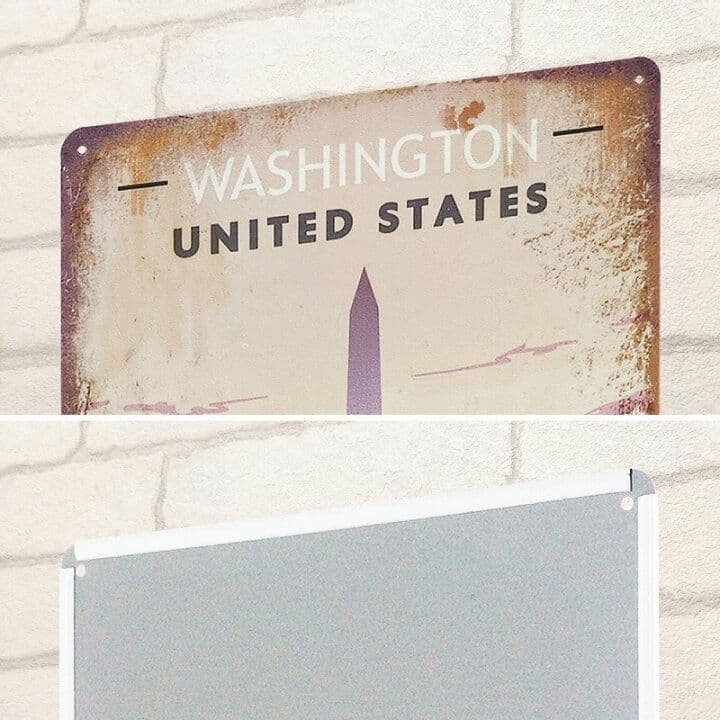 デザイン看板A4】ワシントン記念塔★ポスター絵インテリア壁掛けアメリカン雑貨お