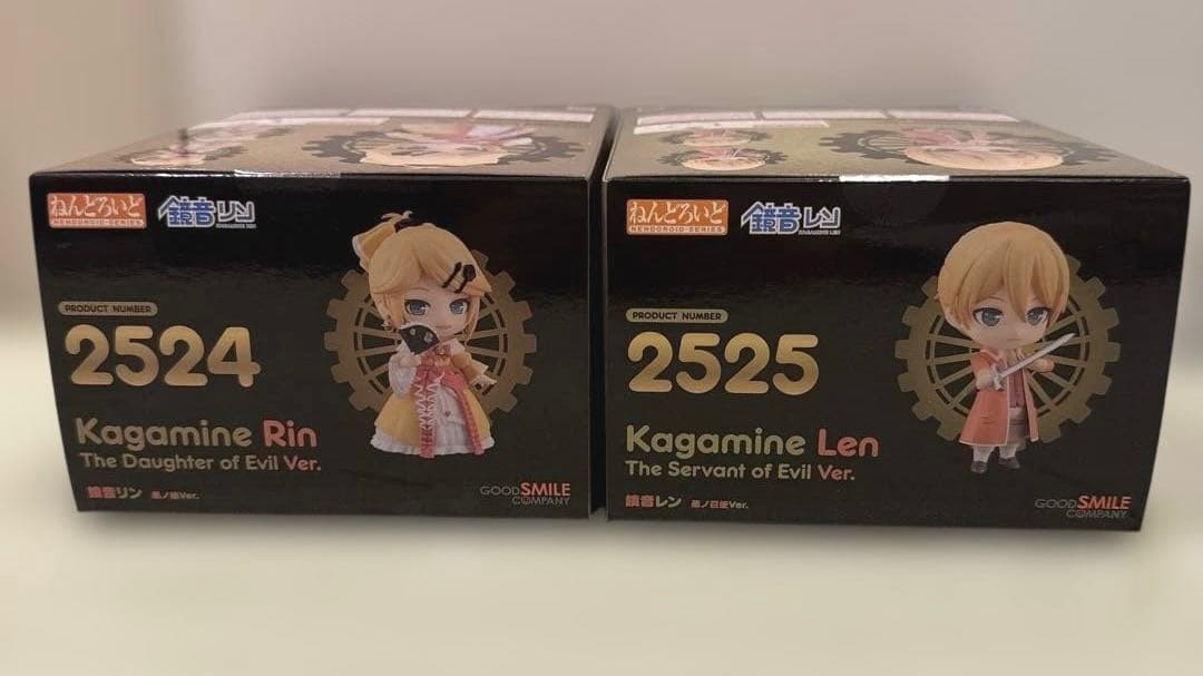 ねんどろいど 鏡音リン 悪ノ娘Ver. 鏡音レン 悪ノ召使Ver. 2点