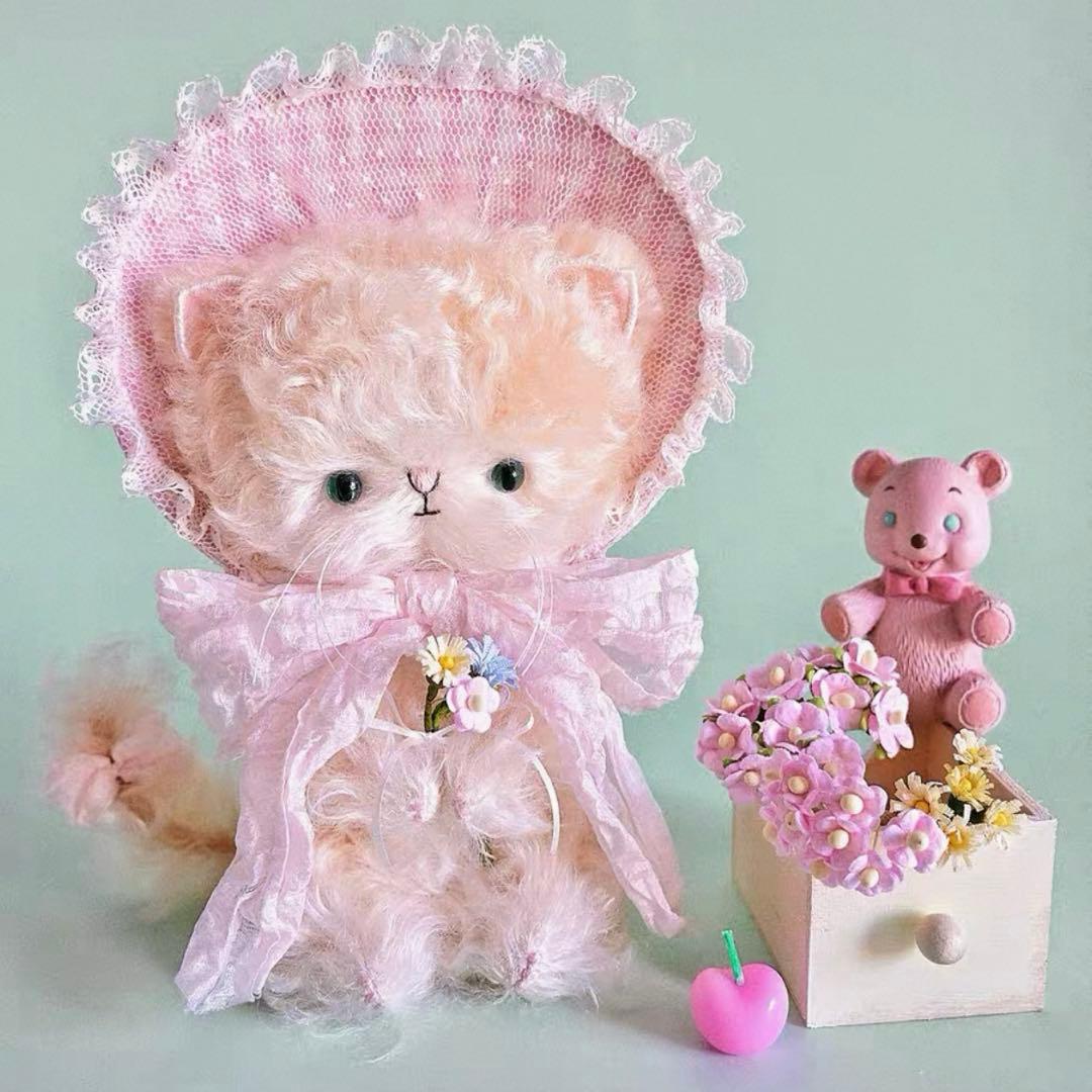 愛おしい花園仔猫 アーティストベア 海外作家様 ハンドメイド ぬいぐるみ