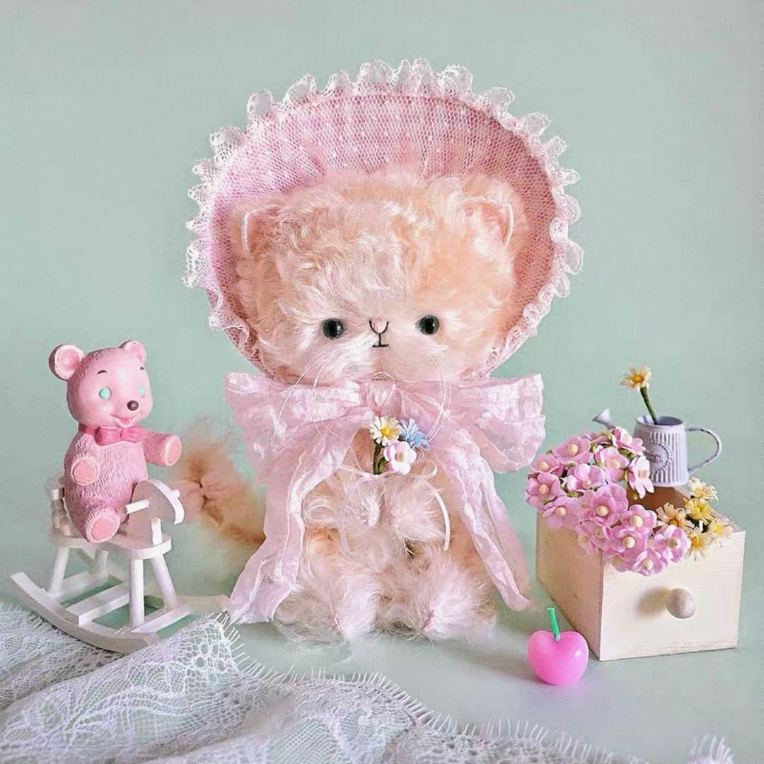 愛おしい花園仔猫 アーティストベア 海外作家様 ハンドメイド ぬいぐるみ