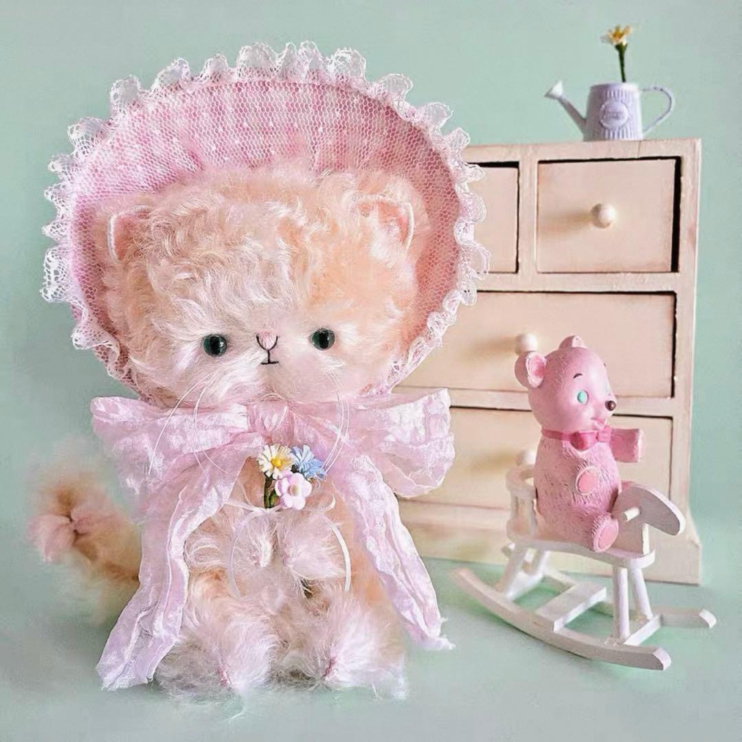 愛おしい花園仔猫 アーティストベア 海外作家様 ハンドメイド ぬいぐるみ
