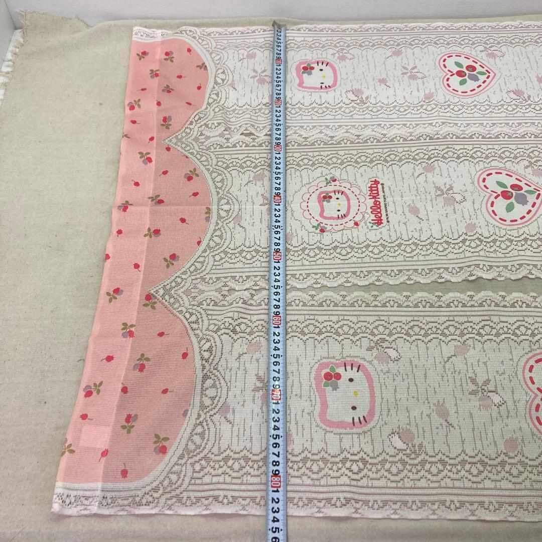 1999年製 ハローキティ のれん カフェカーテン レース 昭和レトロ 希少