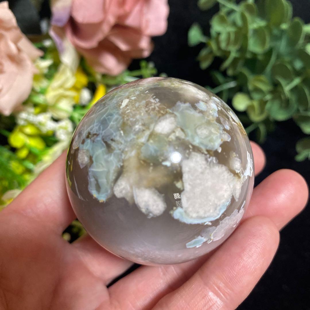 グリーン桜瑪瑙with夜桜 スフィア ②