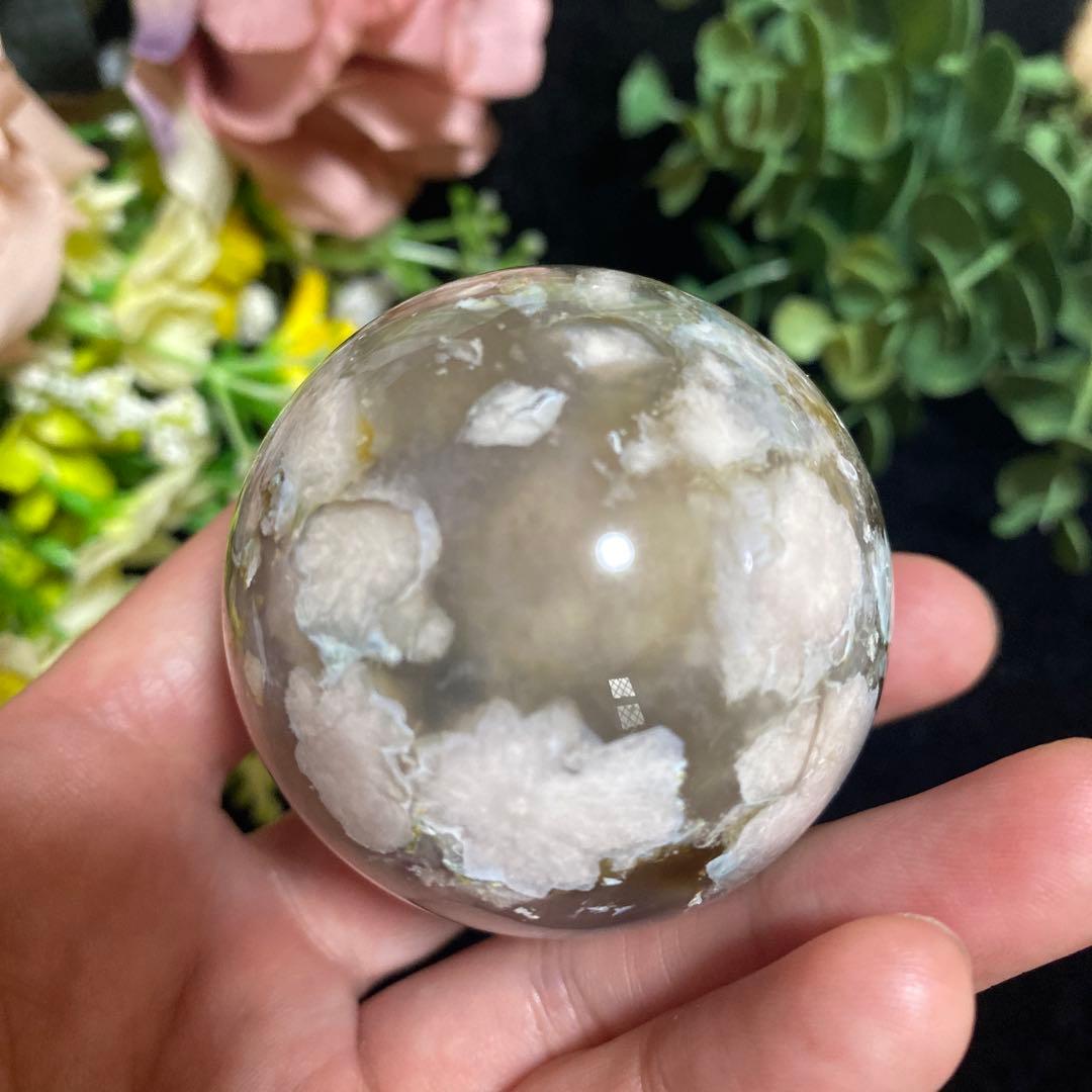 グリーン桜瑪瑙with夜桜 スフィア ②