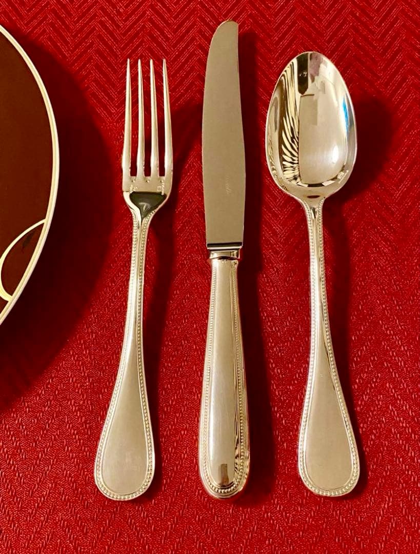 【☆極美品☆】クリストフル パール テーブルサイズ カトラリーセット