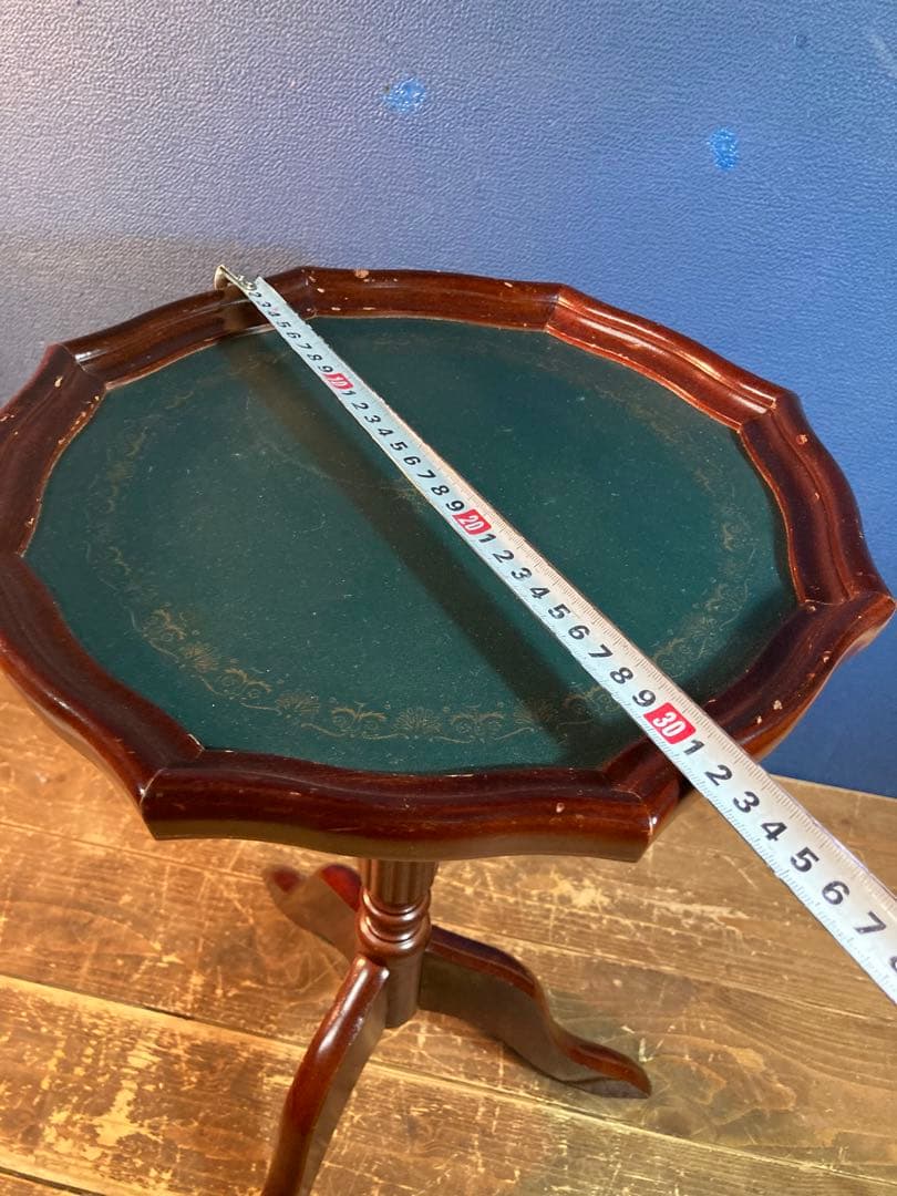 G サイドテーブル　コーヒーテーブル　アンティーク調　ヨーロピアン風　花台　緑