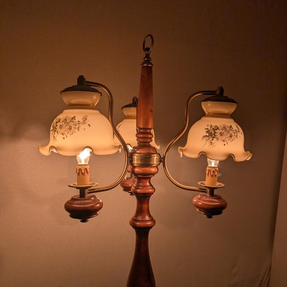 展示品　イタリア製　フロアスタンド　フロアライト　スタンド照明　ガラスシェード
