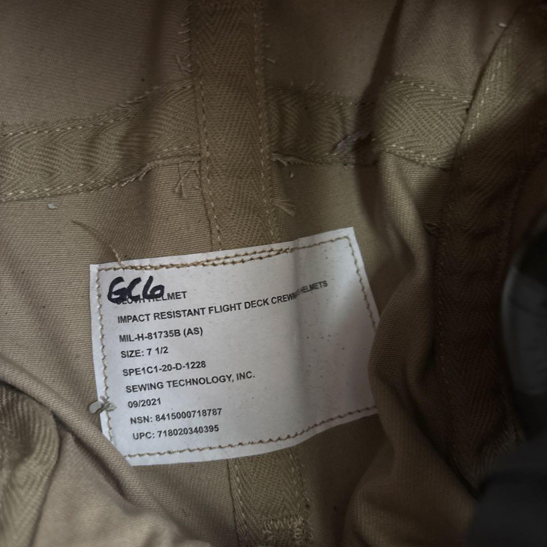 米軍実物　FLIGHT DECK CREWMAN'S HELMET ゴーグル付き